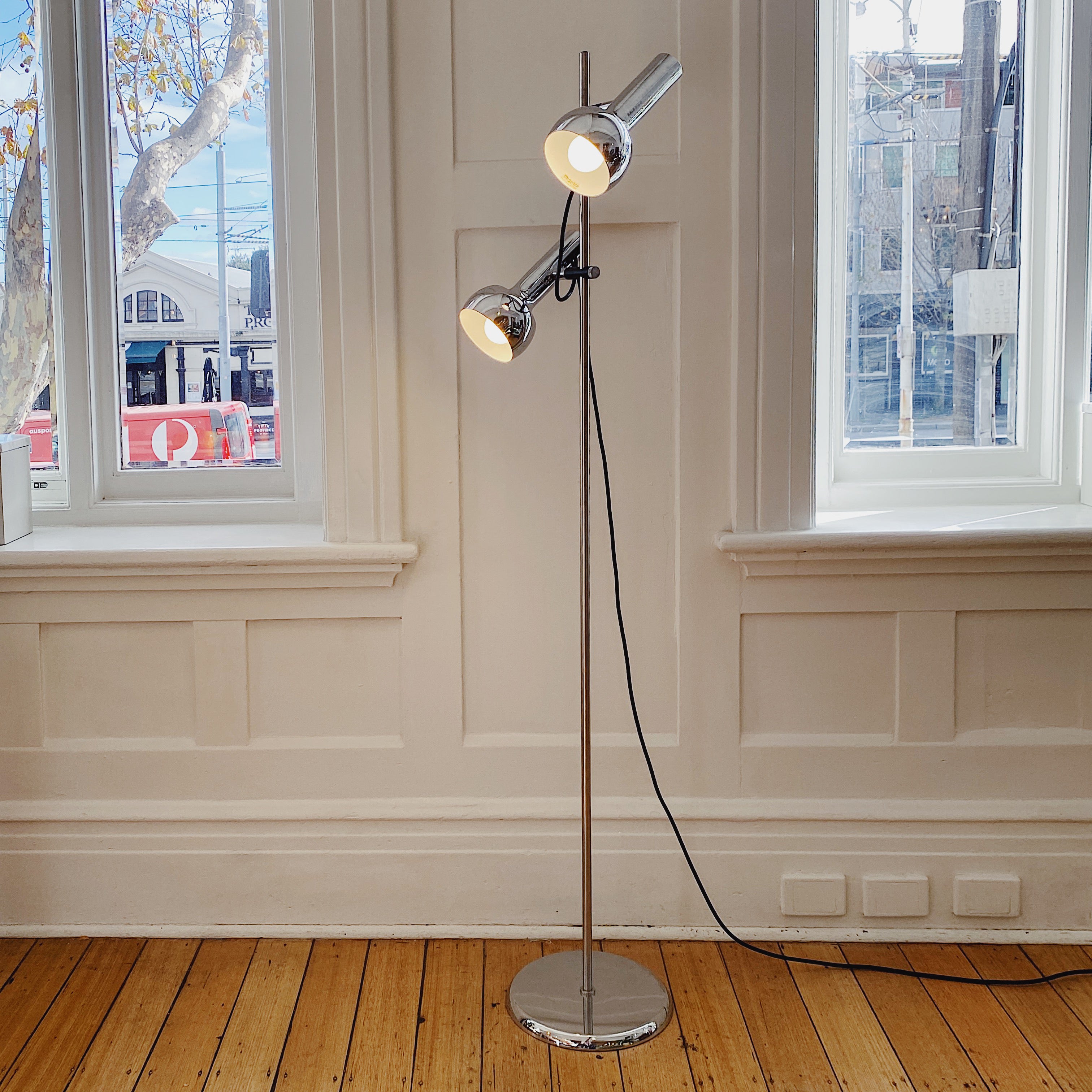 Hroome adjustable wooden online man floor lamp