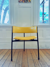 Load image into Gallery viewer, KENDALL / 1960&#39;s Set of Four Tripod Tub Chairs in Blue + Yellow
