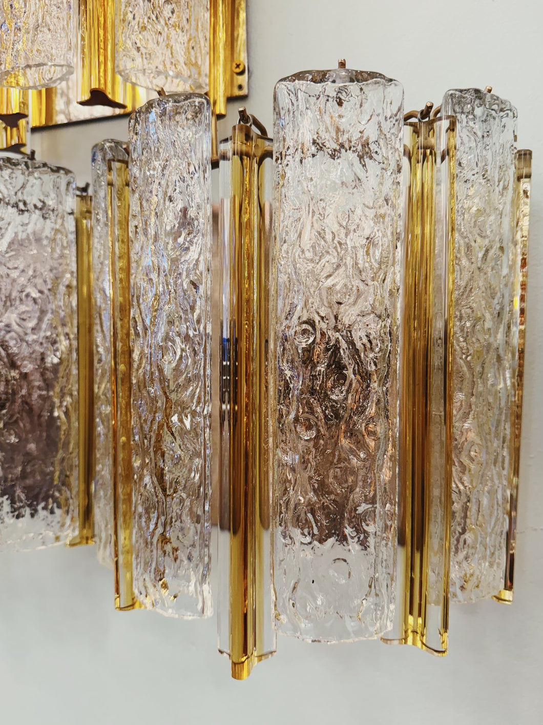 VENINI / 1960s Trilobi Murano Glass Wall Lights