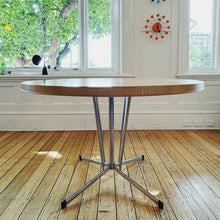 Load image into Gallery viewer, VINTAGE / 1960s Chrome Blond wood Laminate Table
