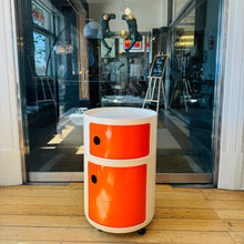 Load image into Gallery viewer, KARTELL / 1960s Vintage Orange &amp; Cream Componibili by Anna Castelli Ferrieri
