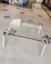 Load image into Gallery viewer, VINTAGE / Aluminium + Glass Coffee Table
