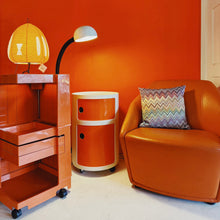 Load image into Gallery viewer, KARTELL / 1960s Vintage Orange &amp; Cream Componibili by Anna Castelli Ferrieri
