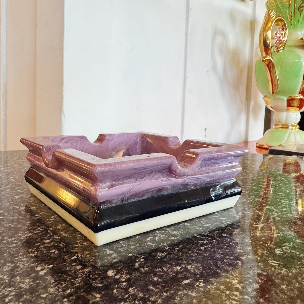 RESIN / Ashtray / Handmade / Memphis Mauve