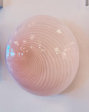 Load image into Gallery viewer, VINTAGE / Murano Swirl Bubblegum Pink Ceiling/Wall Light
