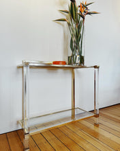 Load image into Gallery viewer, PIERRE VANDEL PARIS / 1970s Lucite &amp; Gold Gilt Console Table
