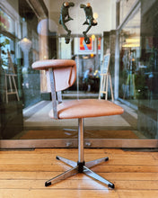 Load image into Gallery viewer, KM TUBULAR INDUSTRIES / 1970s Chrome &amp; Blush Swivel Chairs - Set of 4
