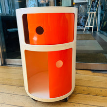 Load image into Gallery viewer, KARTELL / 1960s Vintage Orange &amp; Cream Componibili by Anna Castelli Ferrieri
