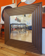 Load image into Gallery viewer, VINTAGE / Mid Century XL Ridged Wood Mirror
