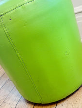 Load image into Gallery viewer, VINTAGE / Retro Vinyl Ottoman - Green Apple
