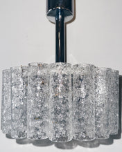 Load image into Gallery viewer, DORIA LEUCHTEN / German 1960s Single Tier Glass Tube Chandelier
