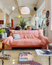 Load image into Gallery viewer, VINTAGE / Italian Design Post Modern Sofa - Peach
