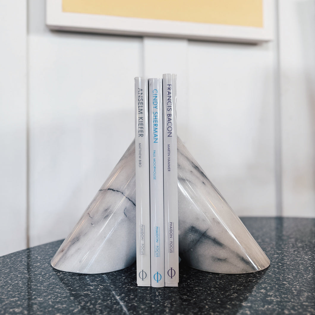 VINTAGE / Cylinder Marble Bookends