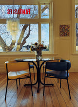 Load image into Gallery viewer, KENDALL / 1960&#39;s Set of Four Tripod Tub Chairs in Blue + Yellow
