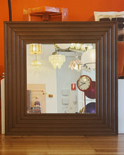 Load image into Gallery viewer, VINTAGE / Mid Century XL Ridged Wood Mirror
