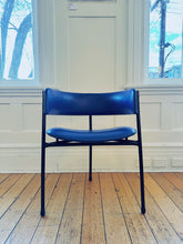 Load image into Gallery viewer, KENDALL / 1960&#39;s Set of Four Tripod Tub Chairs in Blue + Yellow
