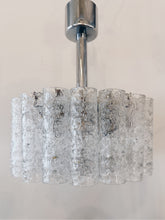 Load image into Gallery viewer, DORIA LEUCHTEN / German 1960s Single Tier Glass Tube Chandelier
