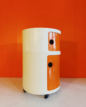 Load image into Gallery viewer, KARTELL / 1960s Vintage Orange &amp; Cream Componibili by Anna Castelli Ferrieri
