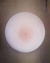 Load image into Gallery viewer, VINTAGE / Murano Swirl Bubblegum Pink Ceiling/Wall Light
