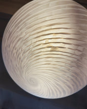 Load image into Gallery viewer, VINTAGE / Frosted Glass Swirl Ball Light
