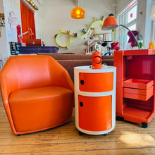 Load image into Gallery viewer, KARTELL / 1960s Vintage Orange &amp; Cream Componibili by Anna Castelli Ferrieri
