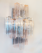 Load image into Gallery viewer, VENINI / Soft Pink Murano Tronchi Wall Sconce
