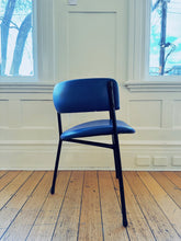 Load image into Gallery viewer, KENDALL / 1960&#39;s Set of Four Tripod Tub Chairs in Blue + Yellow
