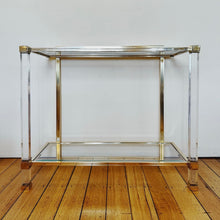 Load image into Gallery viewer, PIERRE VANDEL PARIS / 1970s Lucite &amp; Gold Gilt Console Table
