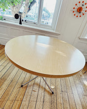 Load image into Gallery viewer, VINTAGE / 1960s Chrome Blond wood Laminate Table
