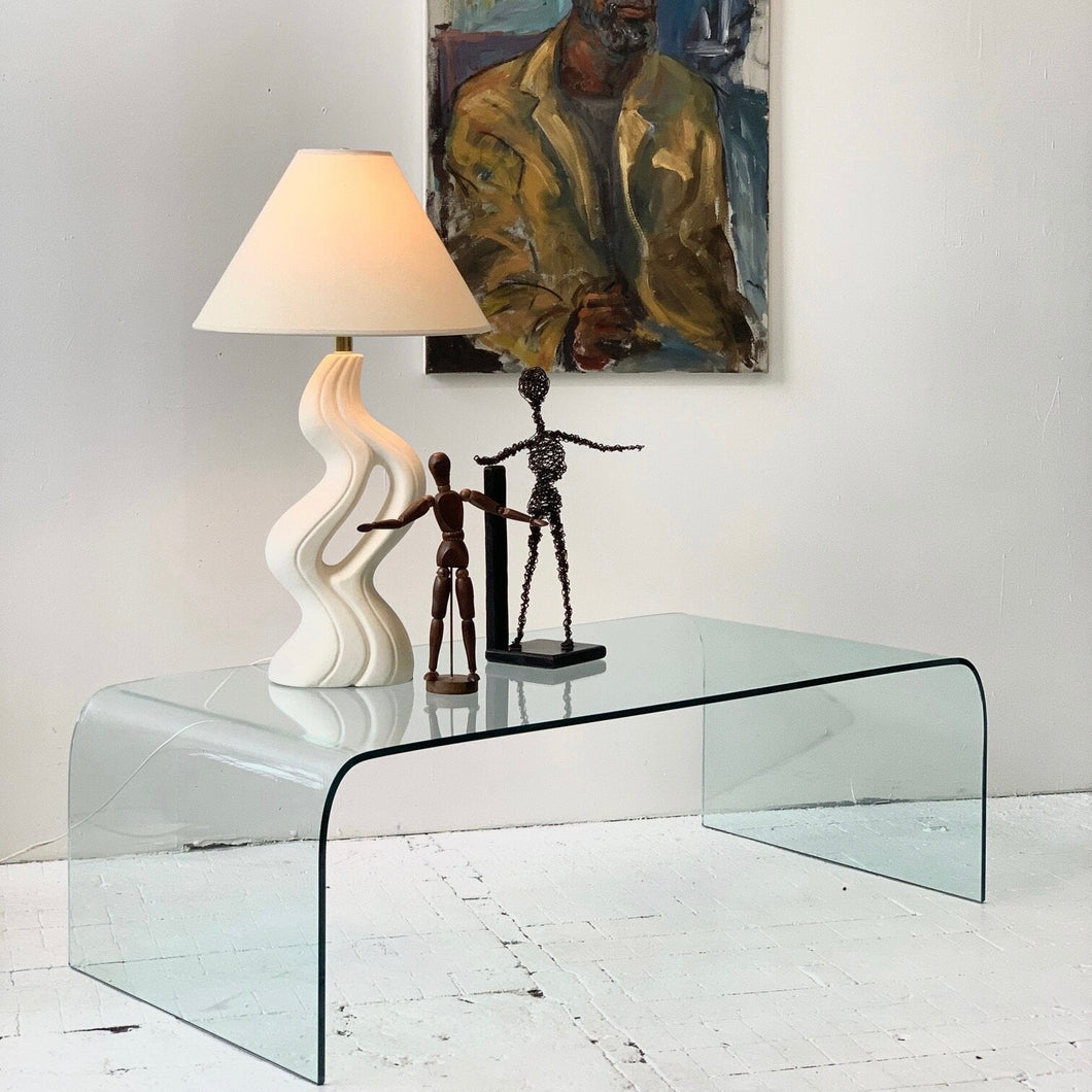 FIAM ITALIA / Ponte Waterfall Glass Coffee Table by Angelo Cortesi