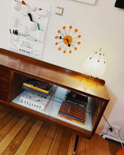 Load image into Gallery viewer, VINTAGE / 1960s Mid Century Wood + Glass Sideboard + Drawers
