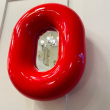 Load image into Gallery viewer, ANICCO LAB / Lifebuoy Cherry Red Chubby Wall Mirror
