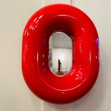 Load image into Gallery viewer, ANICCO LAB / Lifebuoy Cherry Red Chubby Wall Mirror
