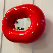 Load image into Gallery viewer, ANICCO LAB / Lifebuoy Cherry Red Chubby Wall Mirror
