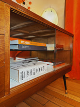 Load image into Gallery viewer, VINTAGE / 1960s Mid Century Wood + Glass Sideboard + Drawers
