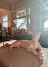 Load image into Gallery viewer, VINTAGE / Ceramic Snow Panther Sculpture
