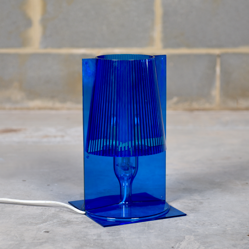 Kartell Take Table Lamp in Blue by Ferruccio Laviani